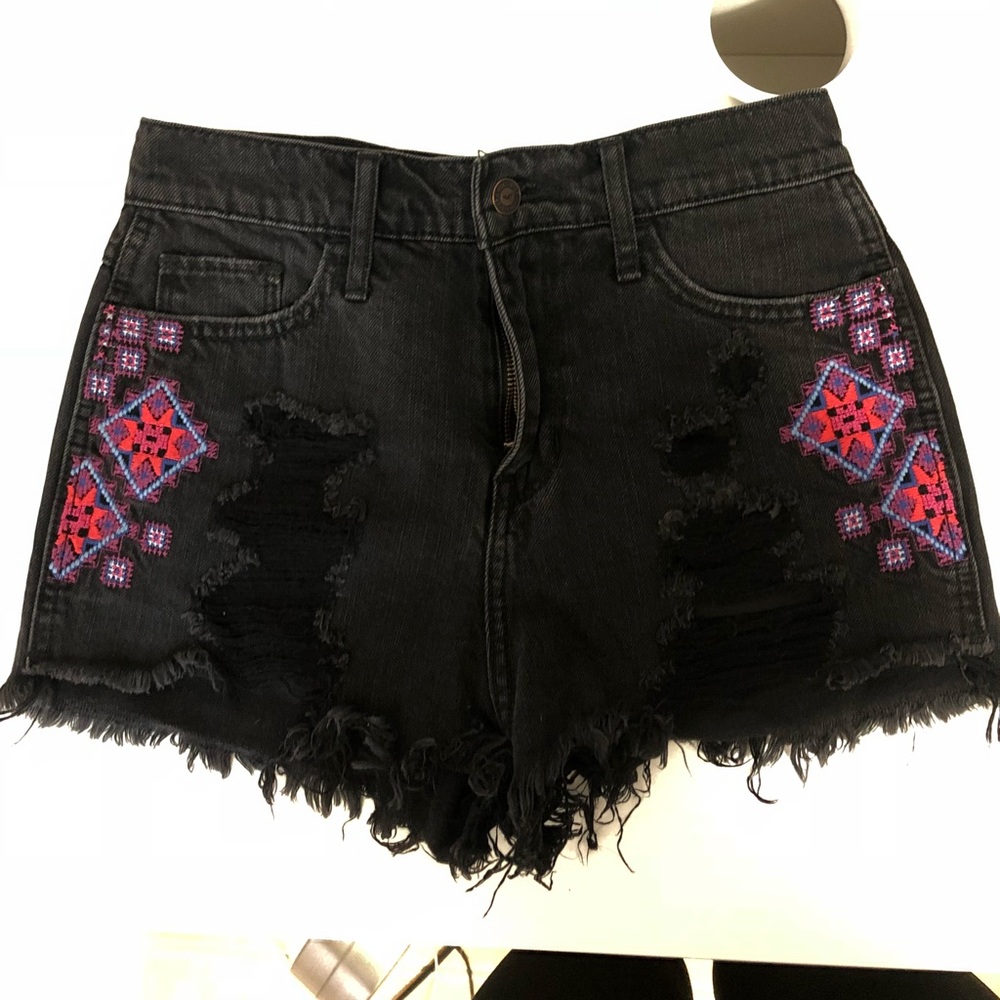 Distressed Hollister shorts